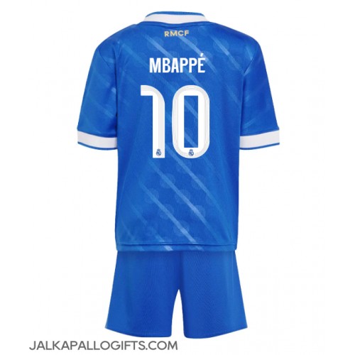 Real Madrid Kylian Mbappe #10 Kolmas Peliasu Lasten 2025-26 Lyhythihainen (+ Lyhyet housut)